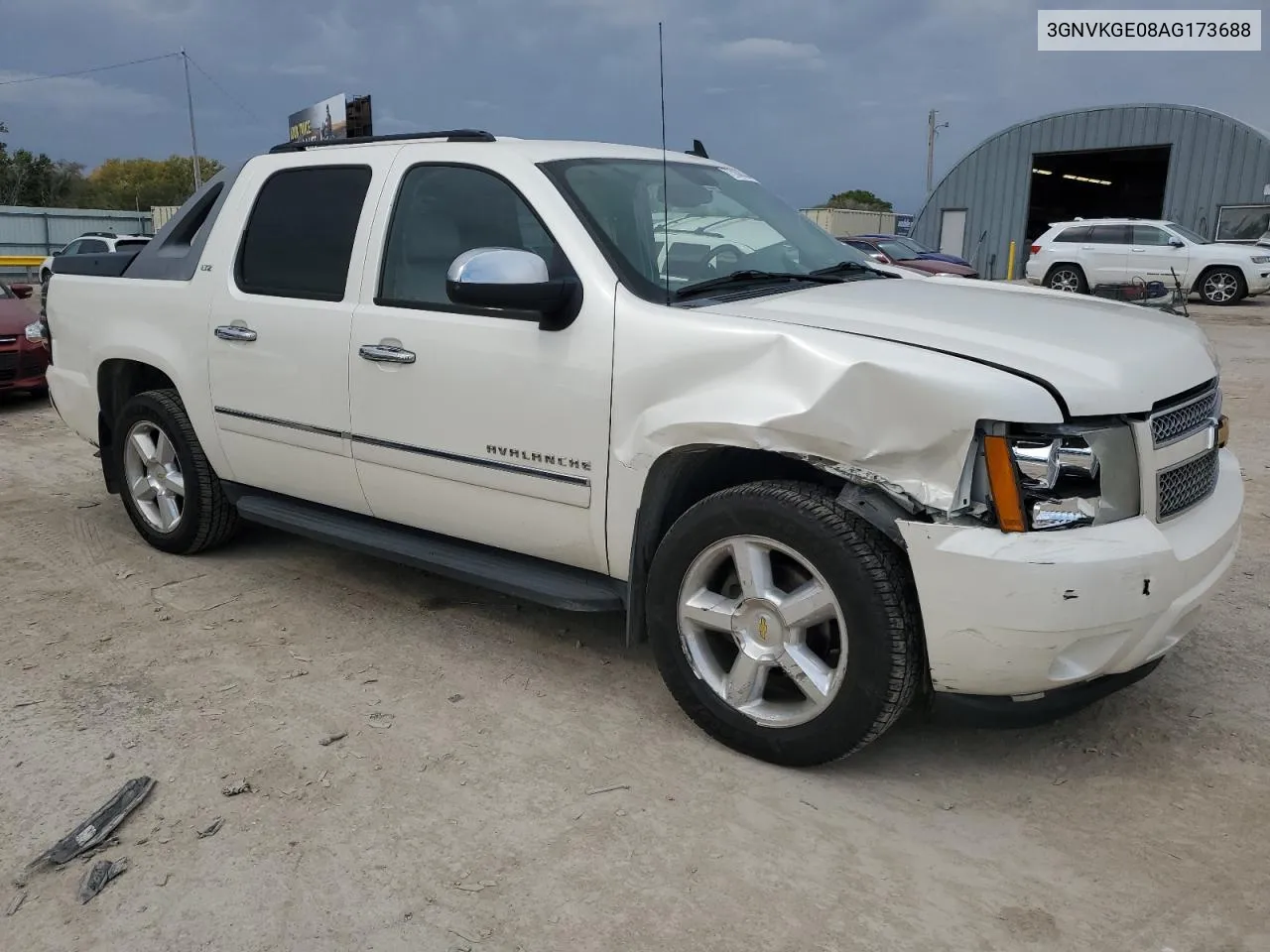 2010 Chevrolet Avalanche Ltz VIN: 3GNVKGE08AG173688 Lot: 77036334