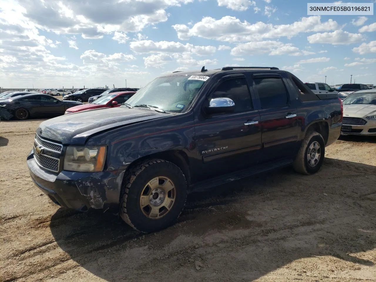 2011 Chevrolet Avalanche Lt VIN: 3GNMCFE05BG196821 Lot: 53075654