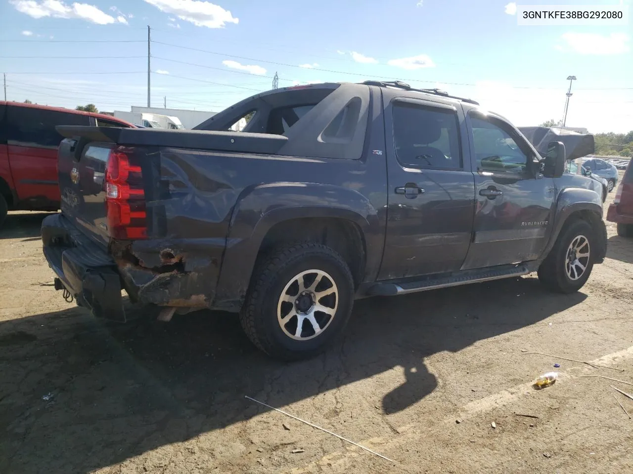 2011 Chevrolet Avalanche Lt VIN: 3GNTKFE38BG292080 Lot: 75040414