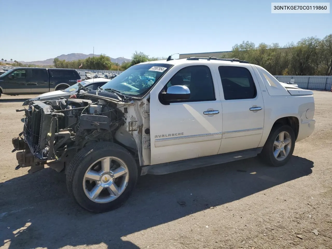 2012 Chevrolet Avalanche Ltz VIN: 3GNTKGE70CG119860 Lot: 72067954