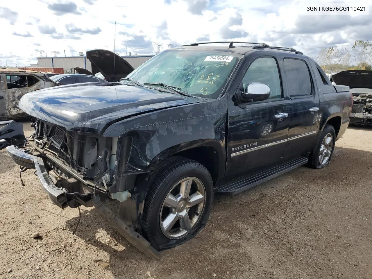 2012 Chevrolet Avalanche Ltz VIN: 3GNTKGE76CG110421 Lot: 75436804