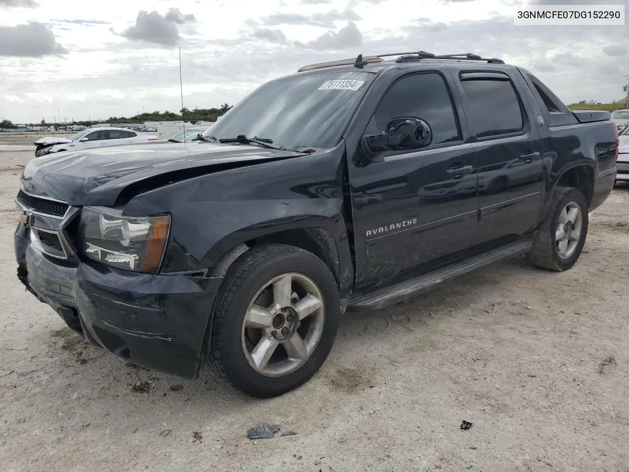 2013 Chevrolet Avalanche Lt VIN: 3GNMCFE07DG152290 Lot: 75111354