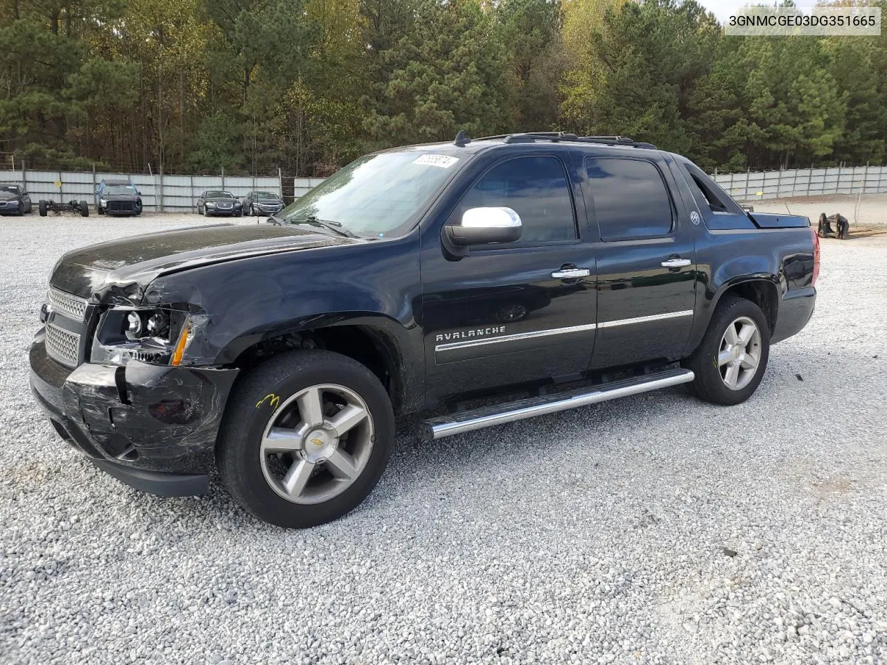 2013 Chevrolet Avalanche Ltz VIN: 3GNMCGE03DG351665 Lot: 80685674