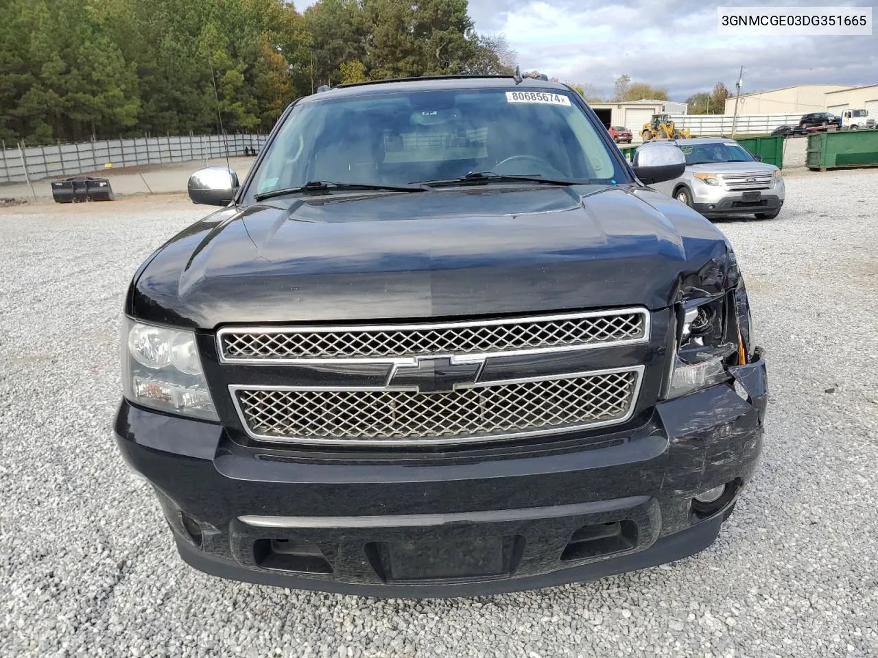 2013 Chevrolet Avalanche Ltz VIN: 3GNMCGE03DG351665 Lot: 80685674