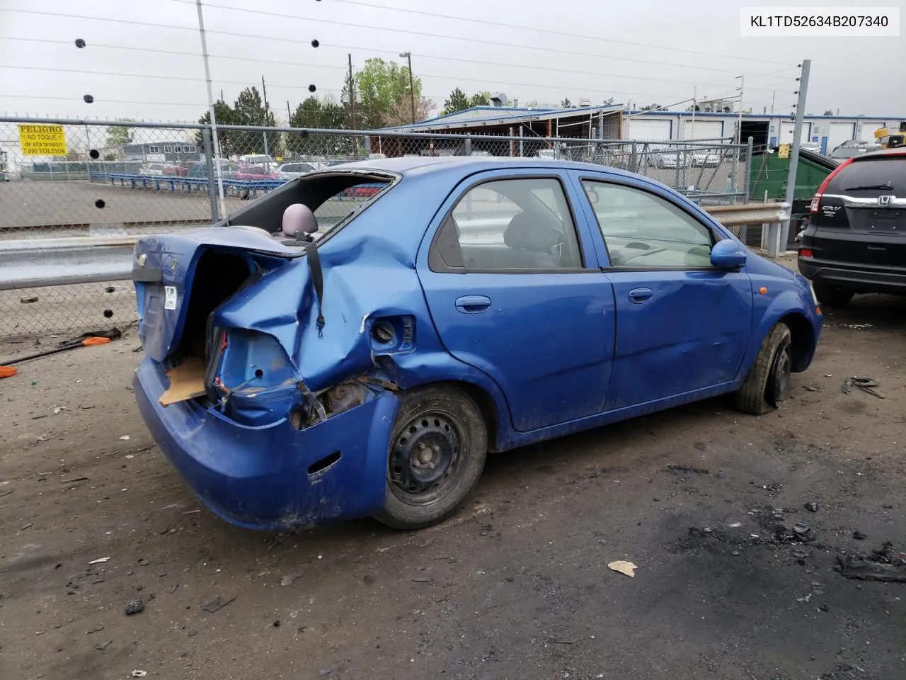 2004 Chevrolet Aveo VIN: KL1TD52634B207340 Lot: 51620583