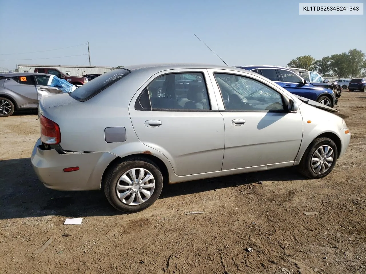 2004 Chevrolet Aveo VIN: KL1TD52634B241343 Lot: 71680264