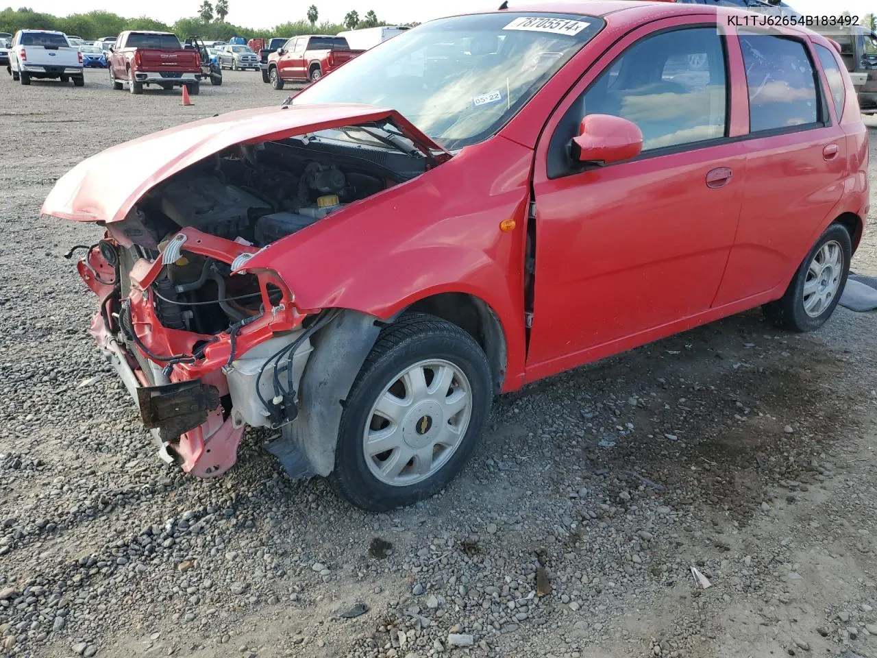 2004 Chevrolet Aveo Ls VIN: KL1TJ62654B183492 Lot: 78705514