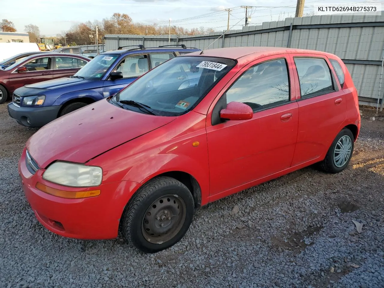 2004 Chevrolet Aveo VIN: KL1TD62694B275373 Lot: 79531844