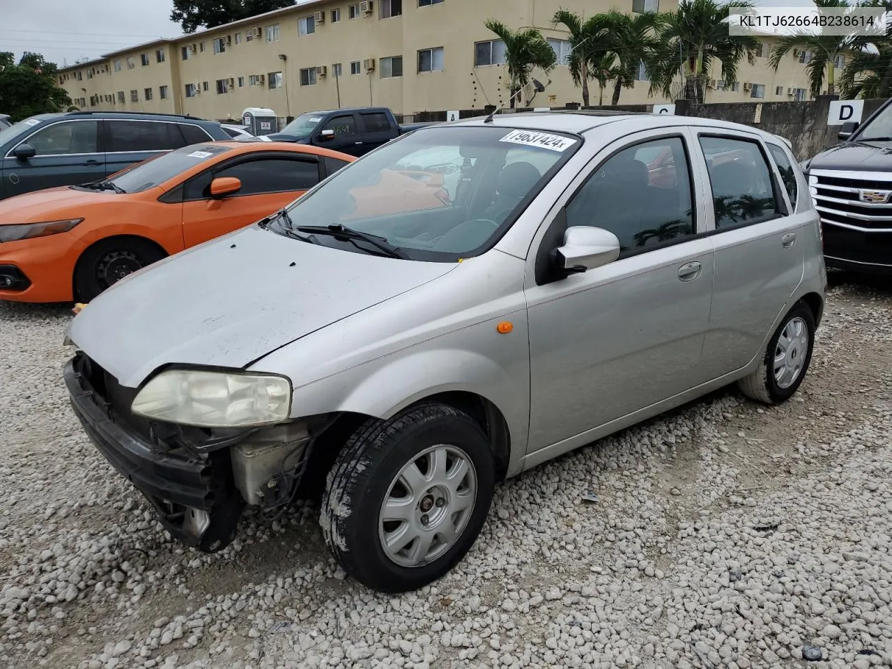 2004 Chevrolet Aveo Ls VIN: KL1TJ62664B238614 Lot: 79637424