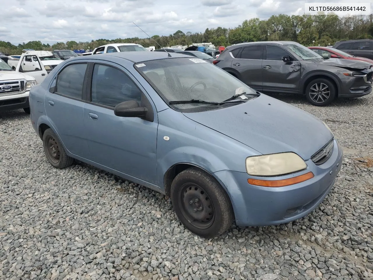 2006 Chevrolet Aveo Base VIN: KL1TD56686B541442 Lot: 73155874