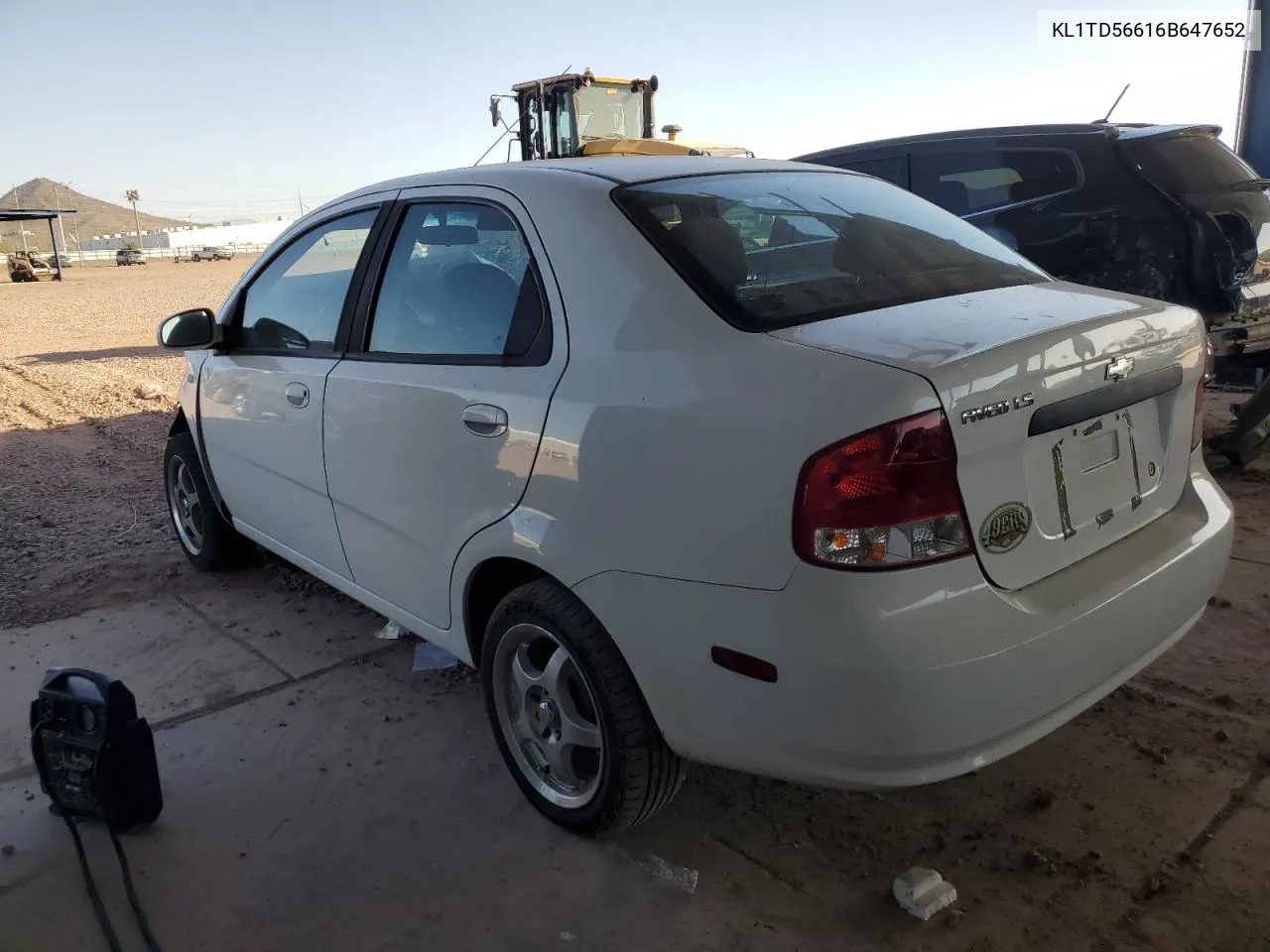 2006 Chevrolet Aveo Base VIN: KL1TD56616B647652 Lot: 74516974