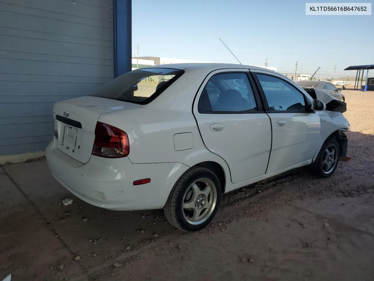 2006 Chevrolet Aveo Base VIN: KL1TD56616B647652 Lot: 74516974