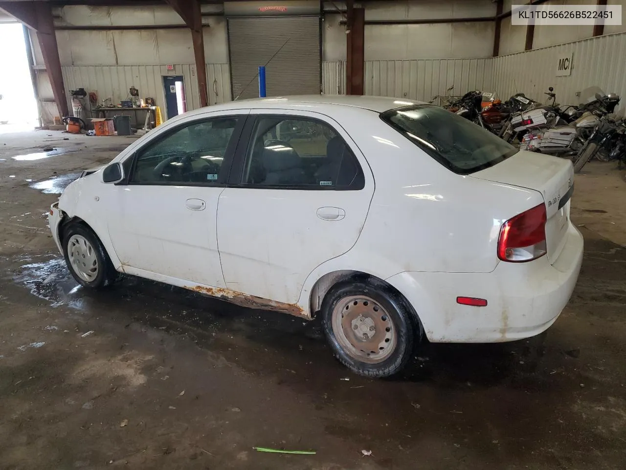 2006 Chevrolet Aveo Base VIN: KL1TD56626B522451 Lot: 75442694