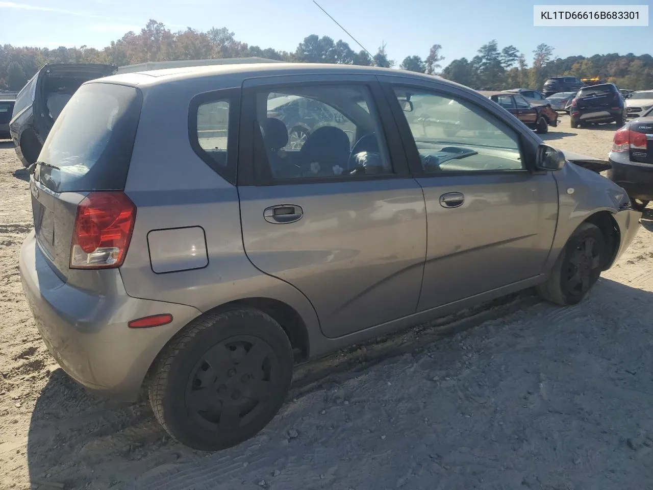 2006 Chevrolet Aveo Base VIN: KL1TD66616B683301 Lot: 78302204