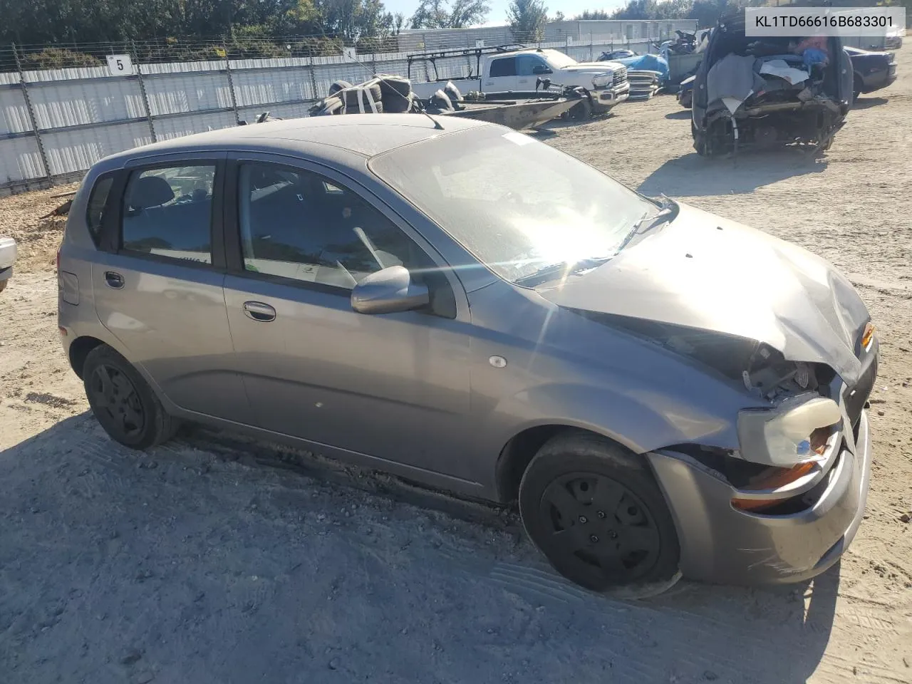 2006 Chevrolet Aveo Base VIN: KL1TD66616B683301 Lot: 78302204