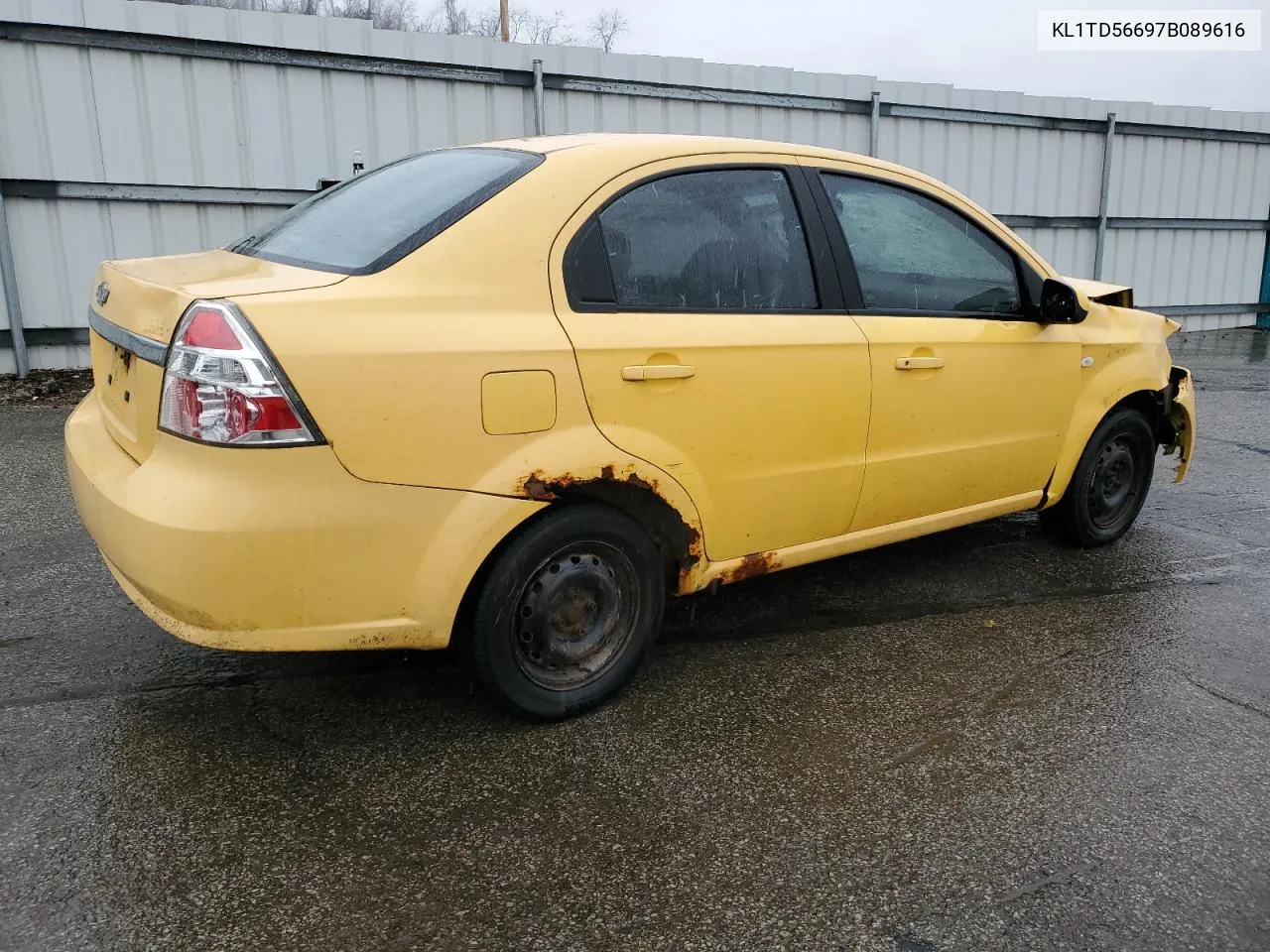 2007 Chevrolet Aveo Base VIN: KL1TD56697B089616 Lot: 45446224