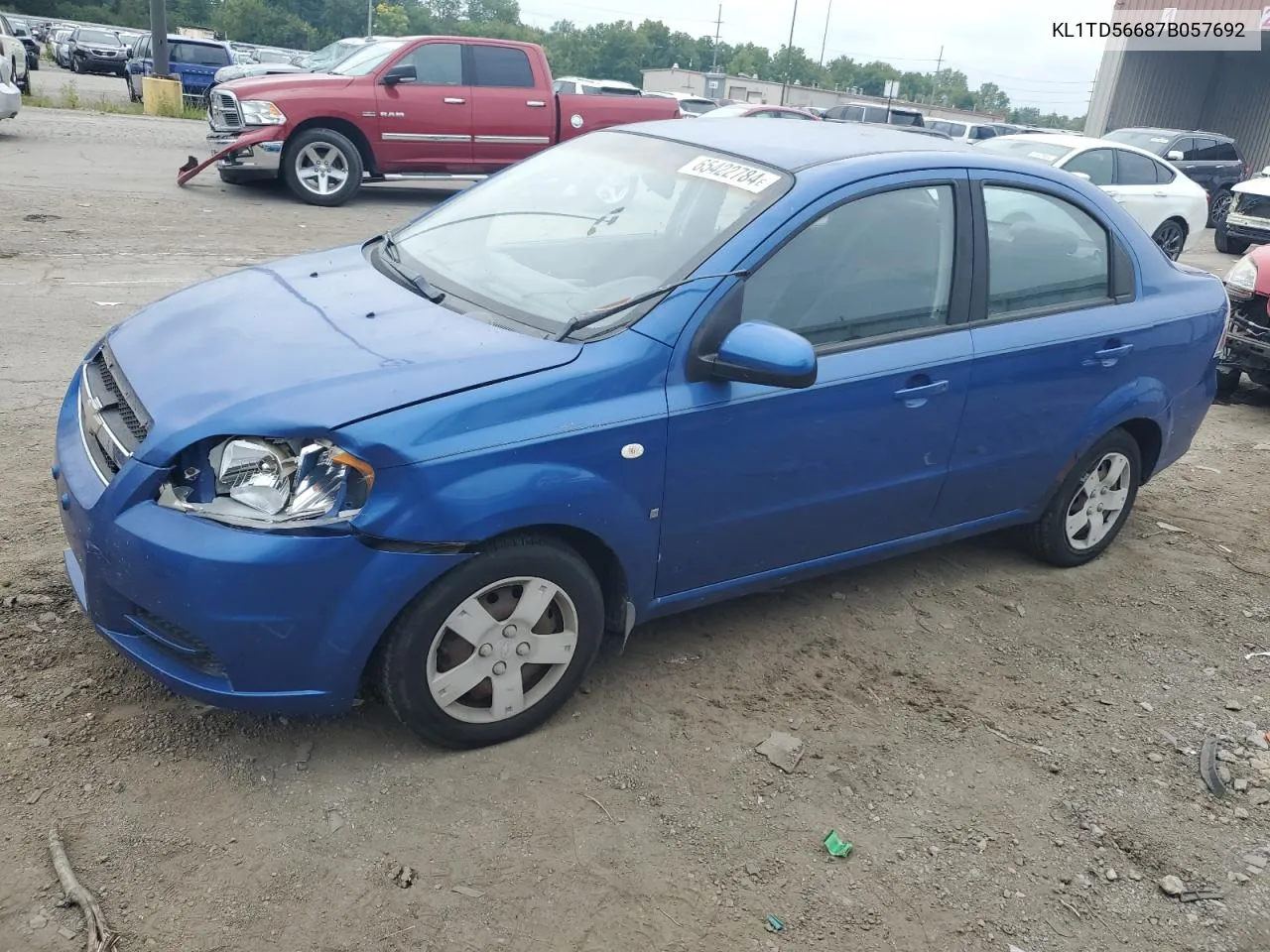 2007 Chevrolet Aveo Base VIN: KL1TD56687B057692 Lot: 65422784