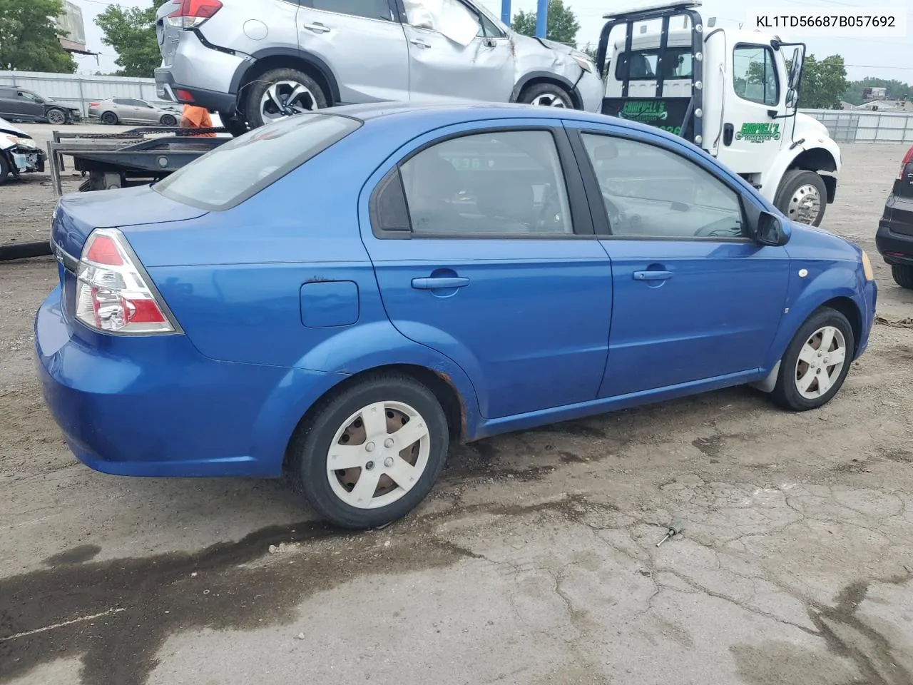 2007 Chevrolet Aveo Base VIN: KL1TD56687B057692 Lot: 65422784