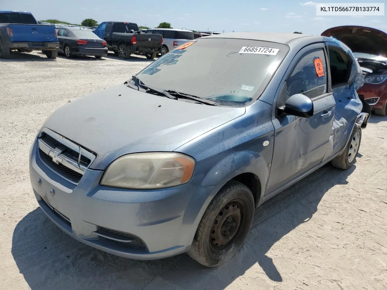 2007 Chevrolet Aveo Base VIN: KL1TD56677B133774 Lot: 66851724