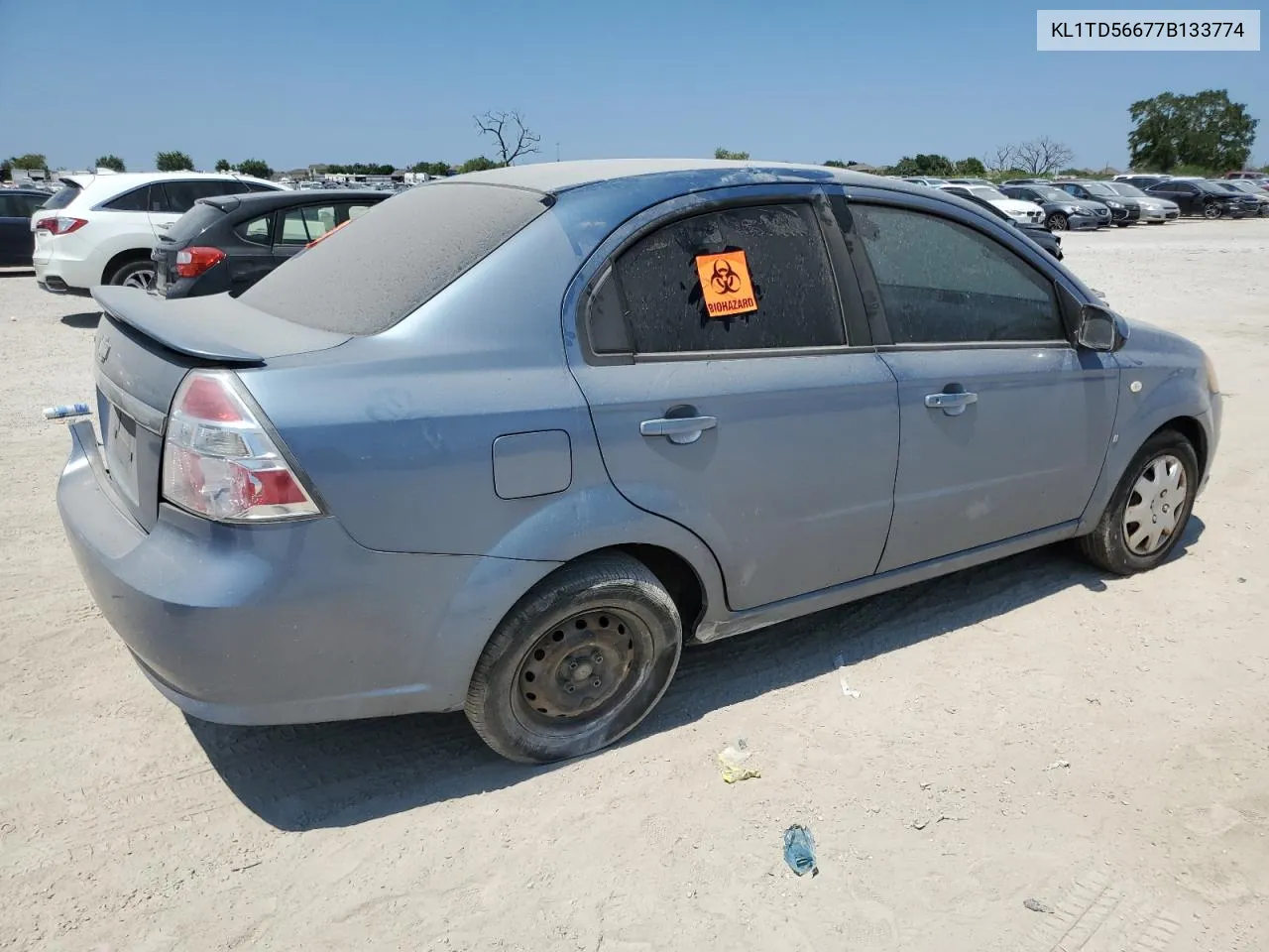 2007 Chevrolet Aveo Base VIN: KL1TD56677B133774 Lot: 66851724