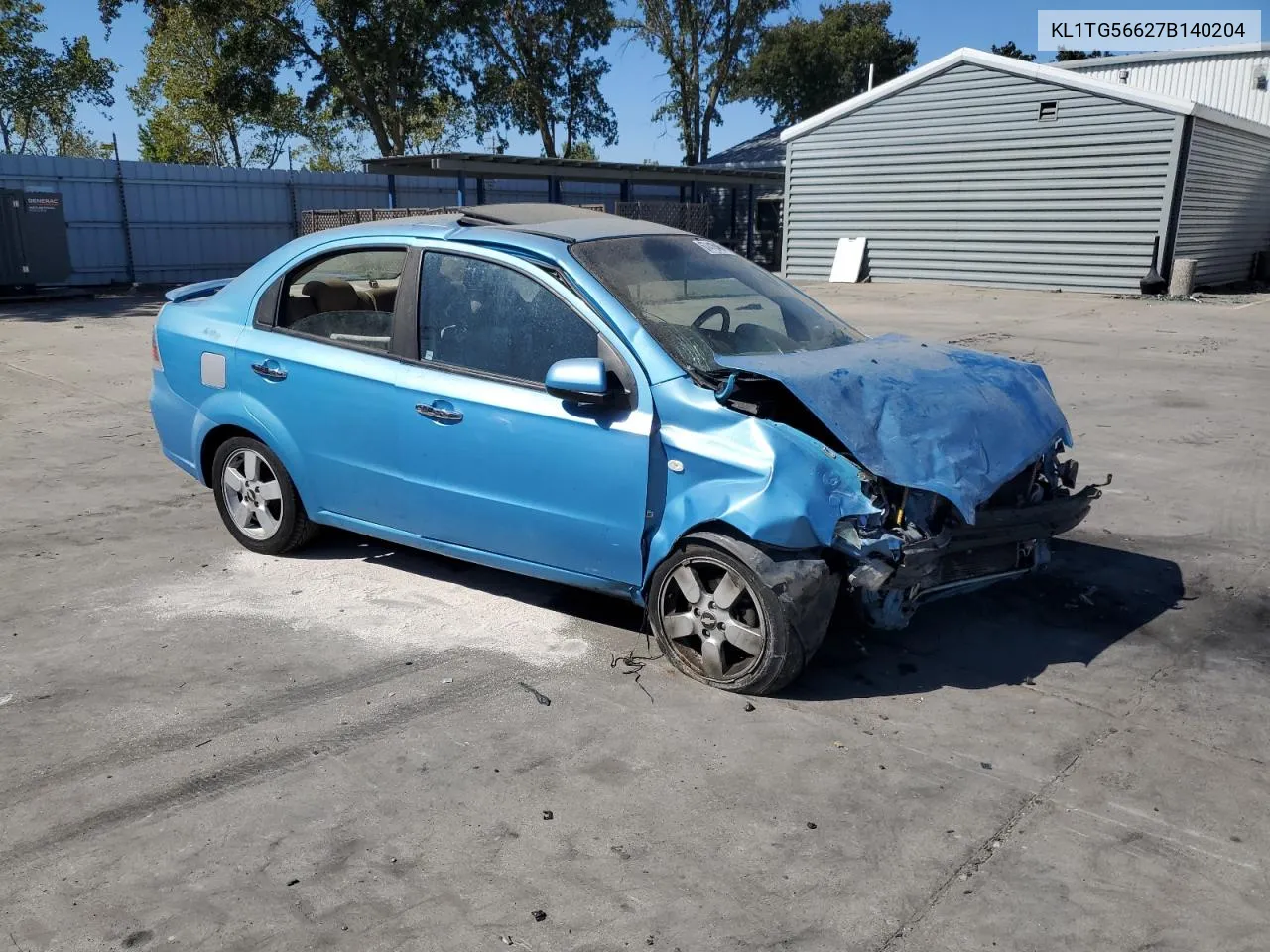 2007 Chevrolet Aveo Lt VIN: KL1TG56627B140204 Lot: 67410464