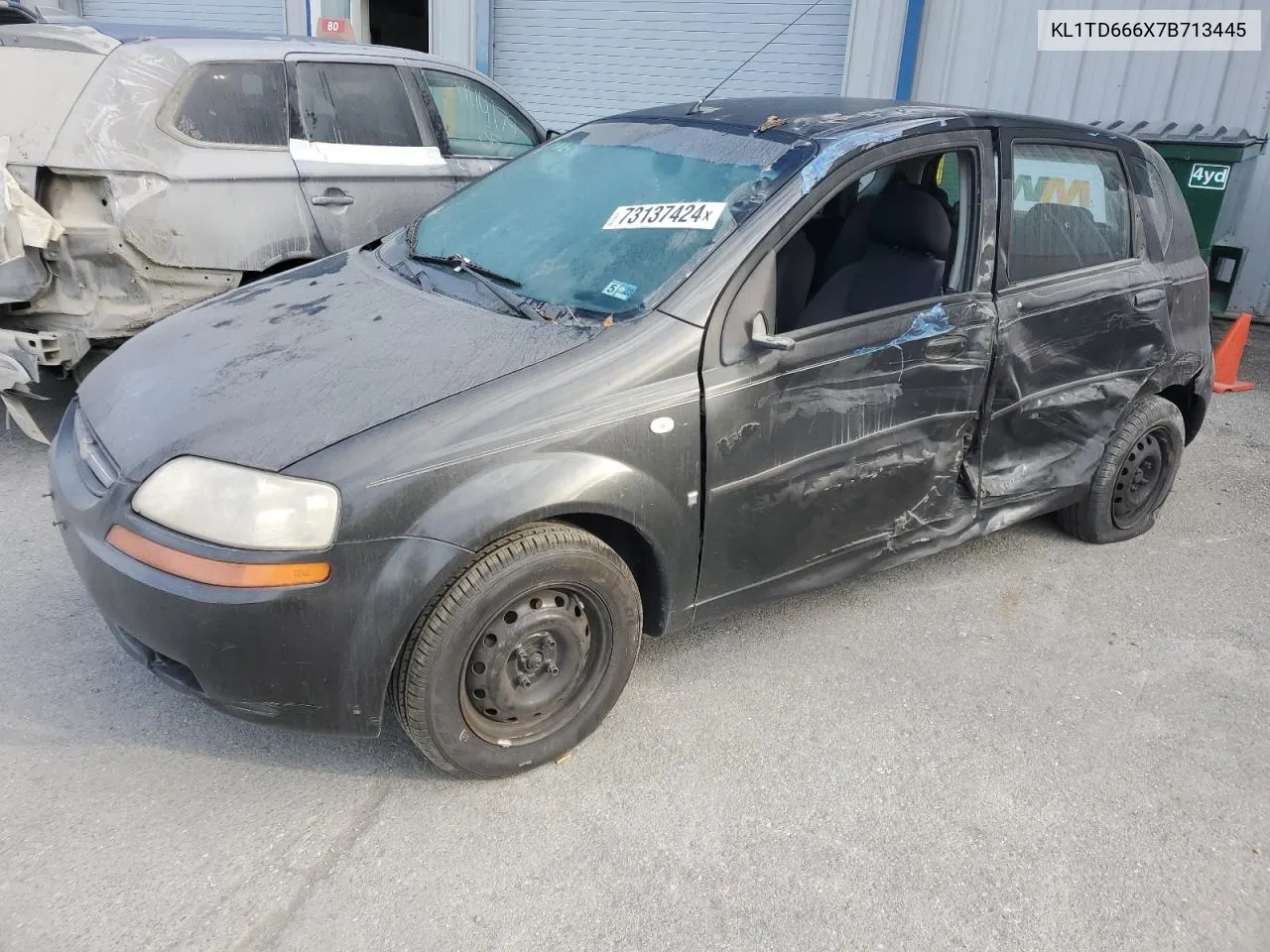 2007 Chevrolet Aveo Base VIN: KL1TD666X7B713445 Lot: 73137424