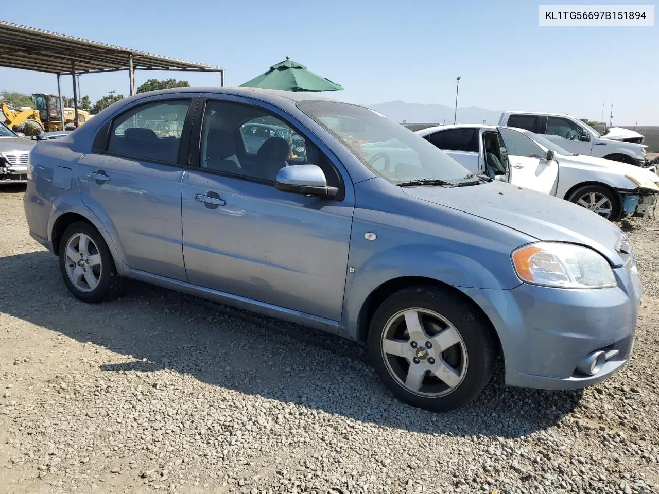 2007 Chevrolet Aveo Lt VIN: KL1TG56697B151894 Lot: 74521714