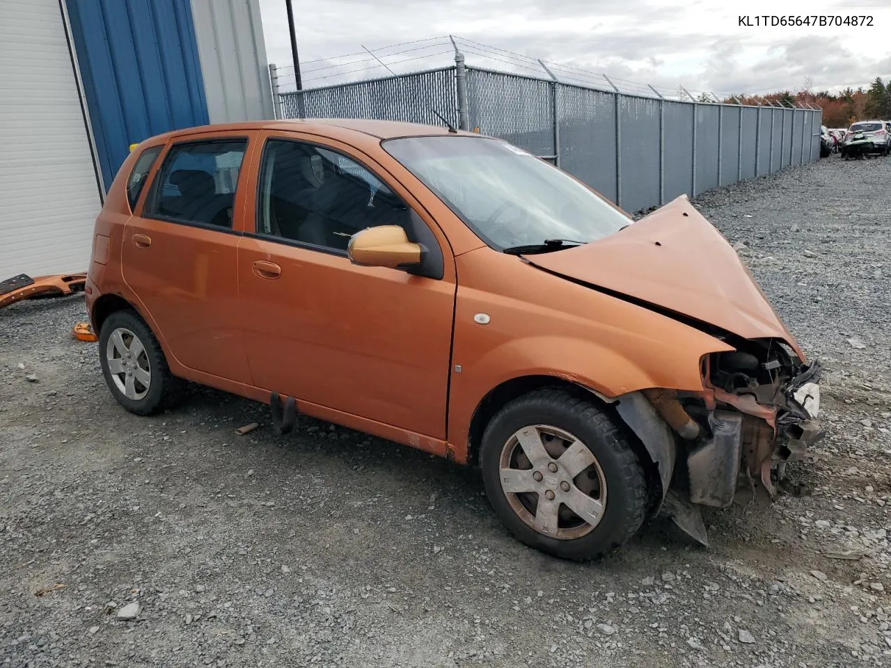 2007 Chevrolet Aveo Base VIN: KL1TD65647B704872 Lot: 74664634