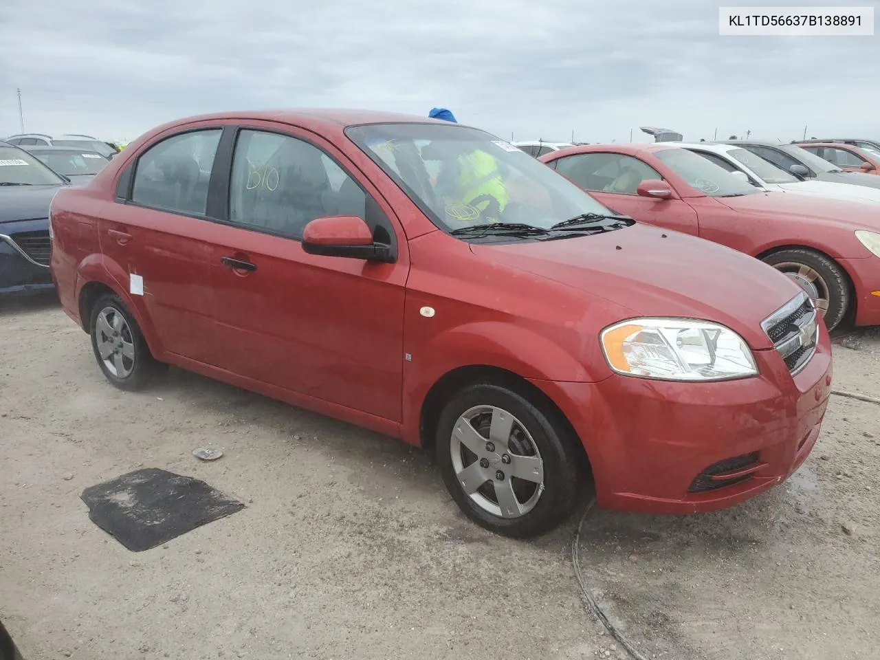 2007 Chevrolet Aveo Base VIN: KL1TD56637B138891 Lot: 75453814