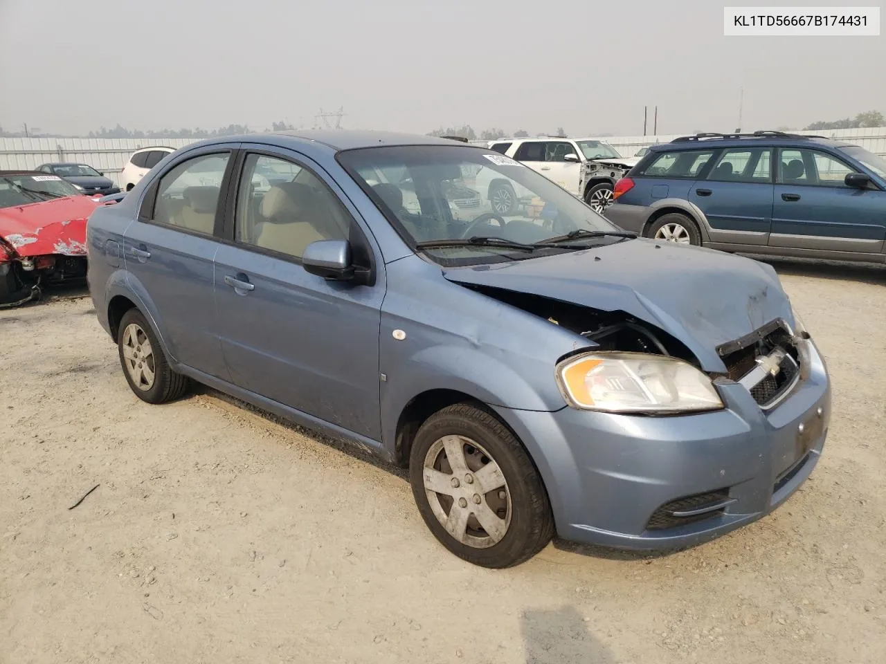 2007 Chevrolet Aveo Base VIN: KL1TD56667B174431 Lot: 75480164