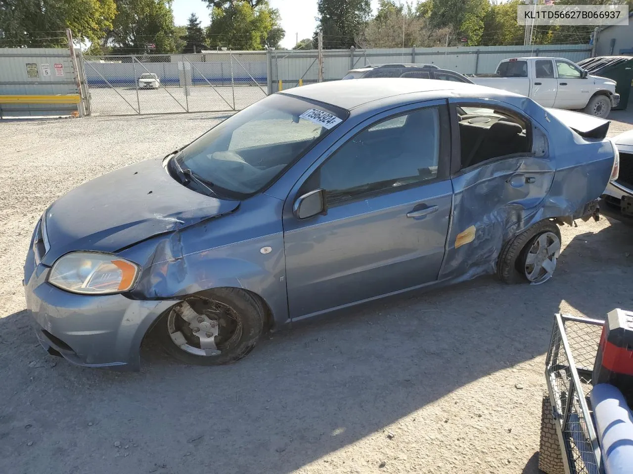 2007 Chevrolet Aveo Base VIN: KL1TD56627B066937 Lot: 75964924