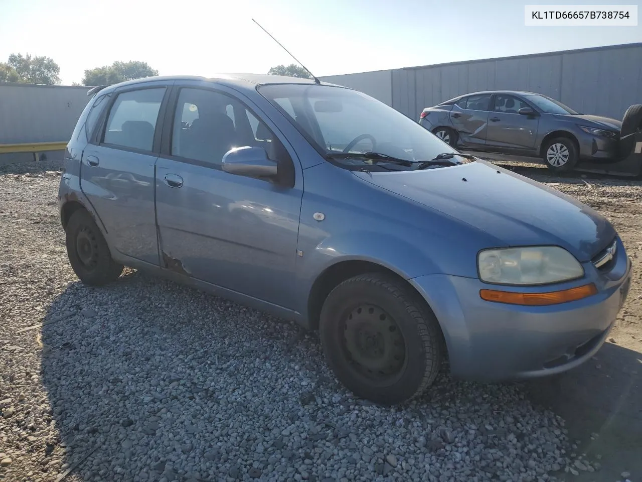 2007 Chevrolet Aveo Base VIN: KL1TD66657B738754 Lot: 76349814