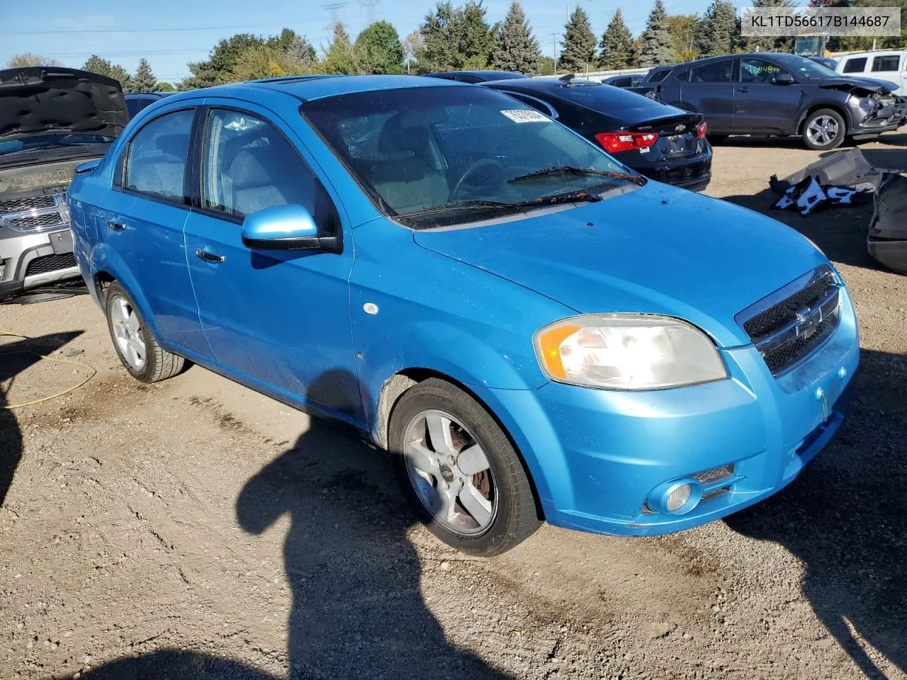 2007 Chevrolet Aveo Base VIN: KL1TD56617B144687 Lot: 76379304