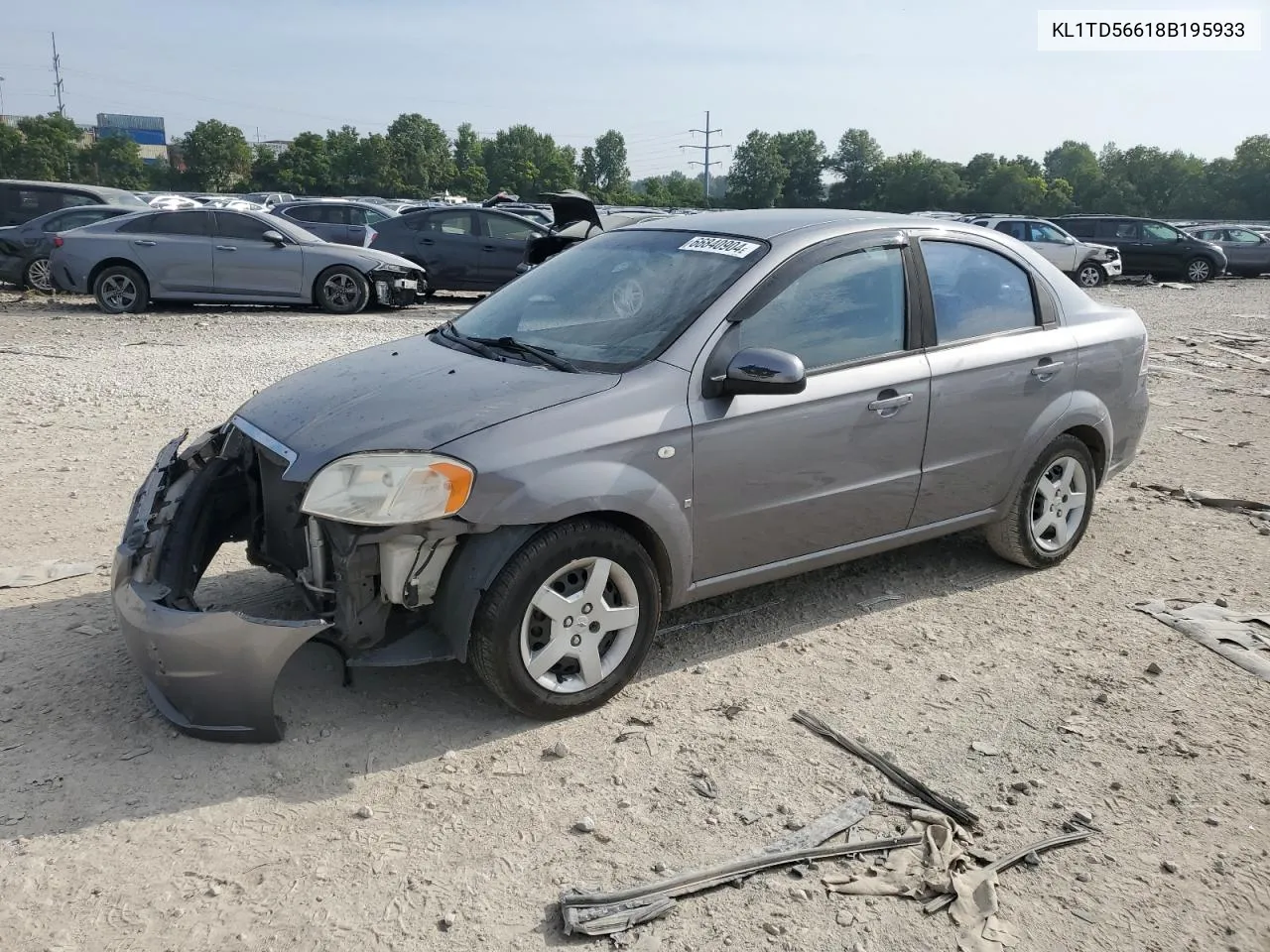 2008 Chevrolet Aveo Base VIN: KL1TD56618B195933 Lot: 66840904