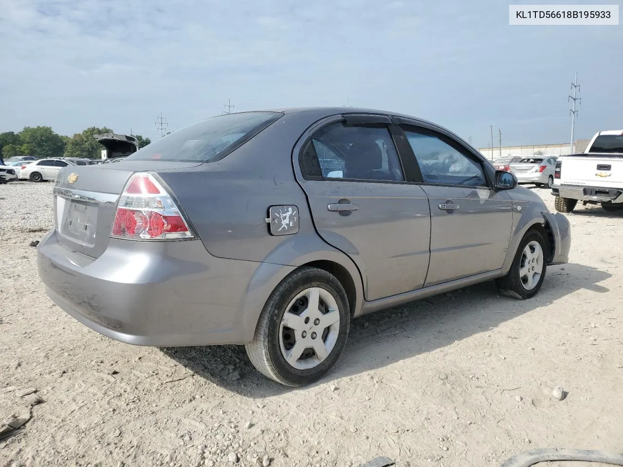 2008 Chevrolet Aveo Base VIN: KL1TD56618B195933 Lot: 66840904