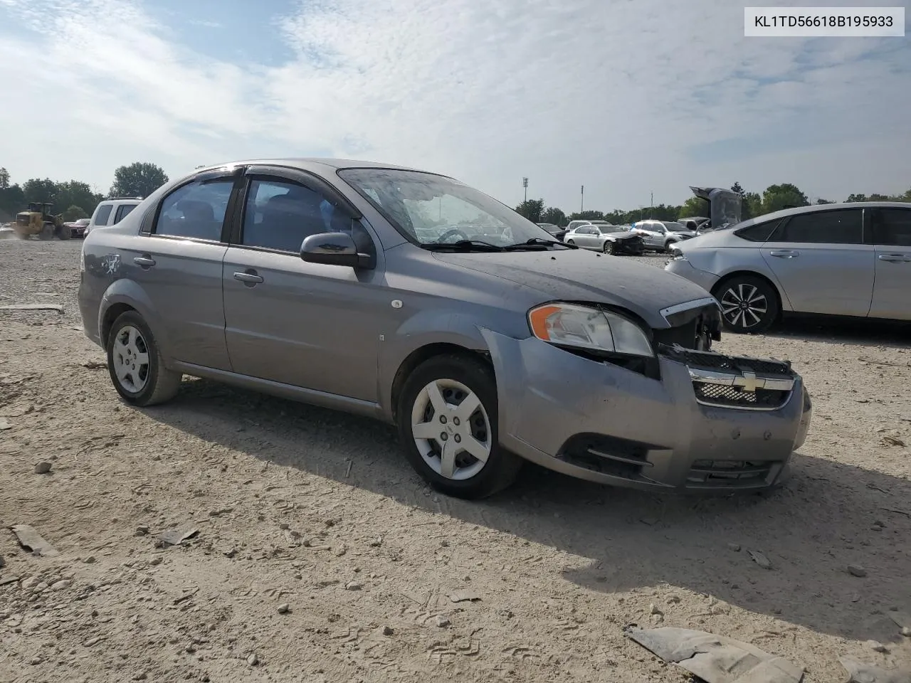 2008 Chevrolet Aveo Base VIN: KL1TD56618B195933 Lot: 66840904