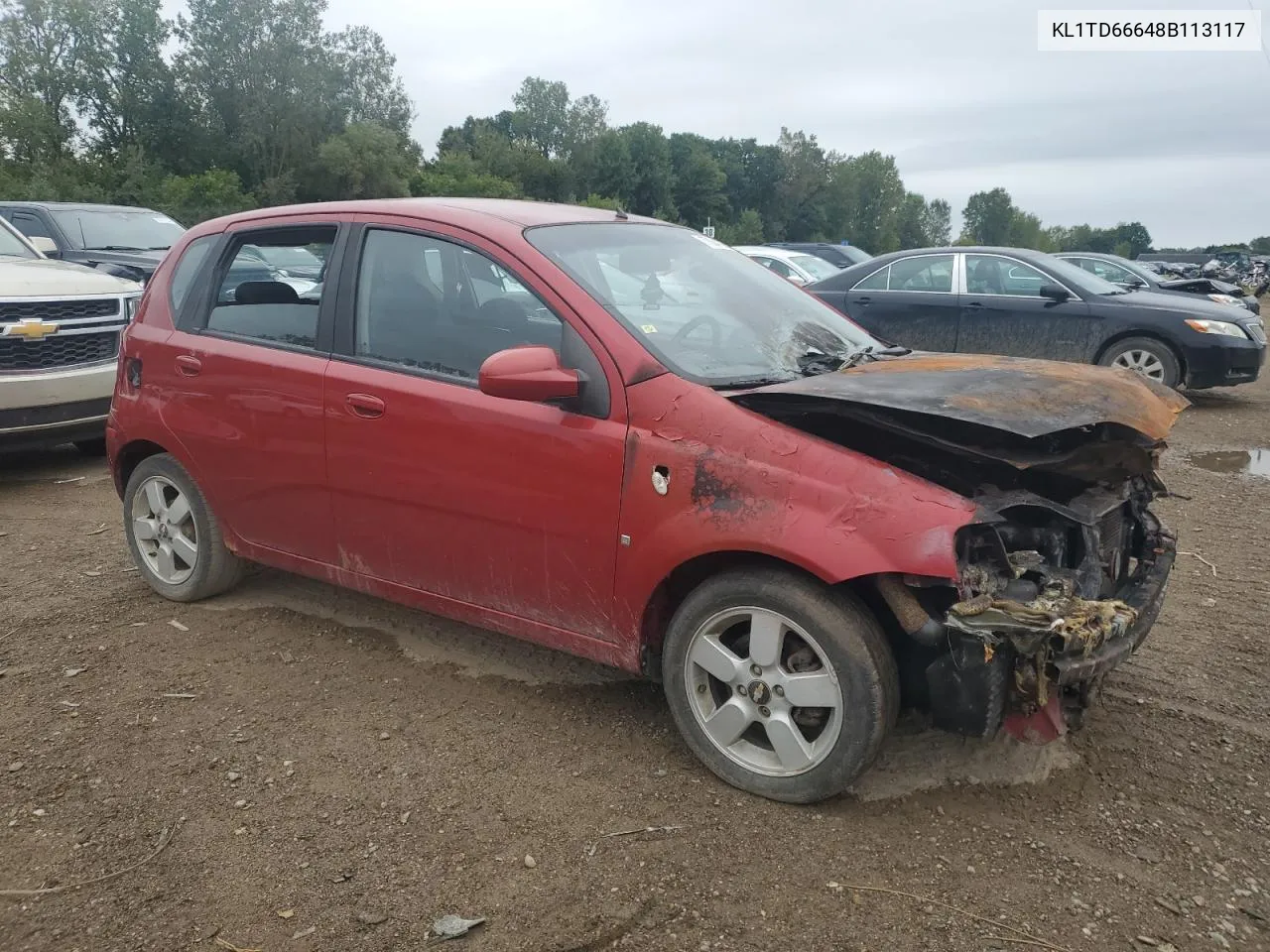 2008 Chevrolet Aveo Base VIN: KL1TD66648B113117 Lot: 70041284