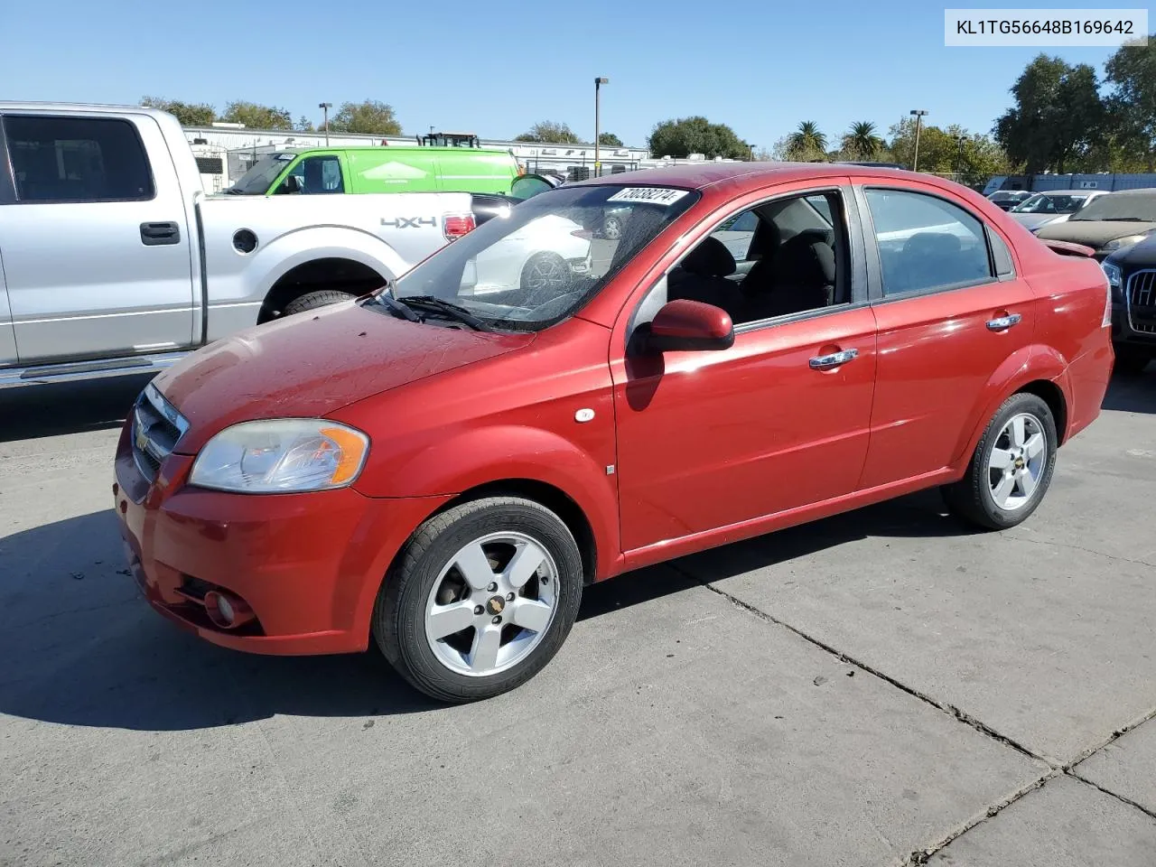 2008 Chevrolet Aveo Lt VIN: KL1TG56648B169642 Lot: 73038274