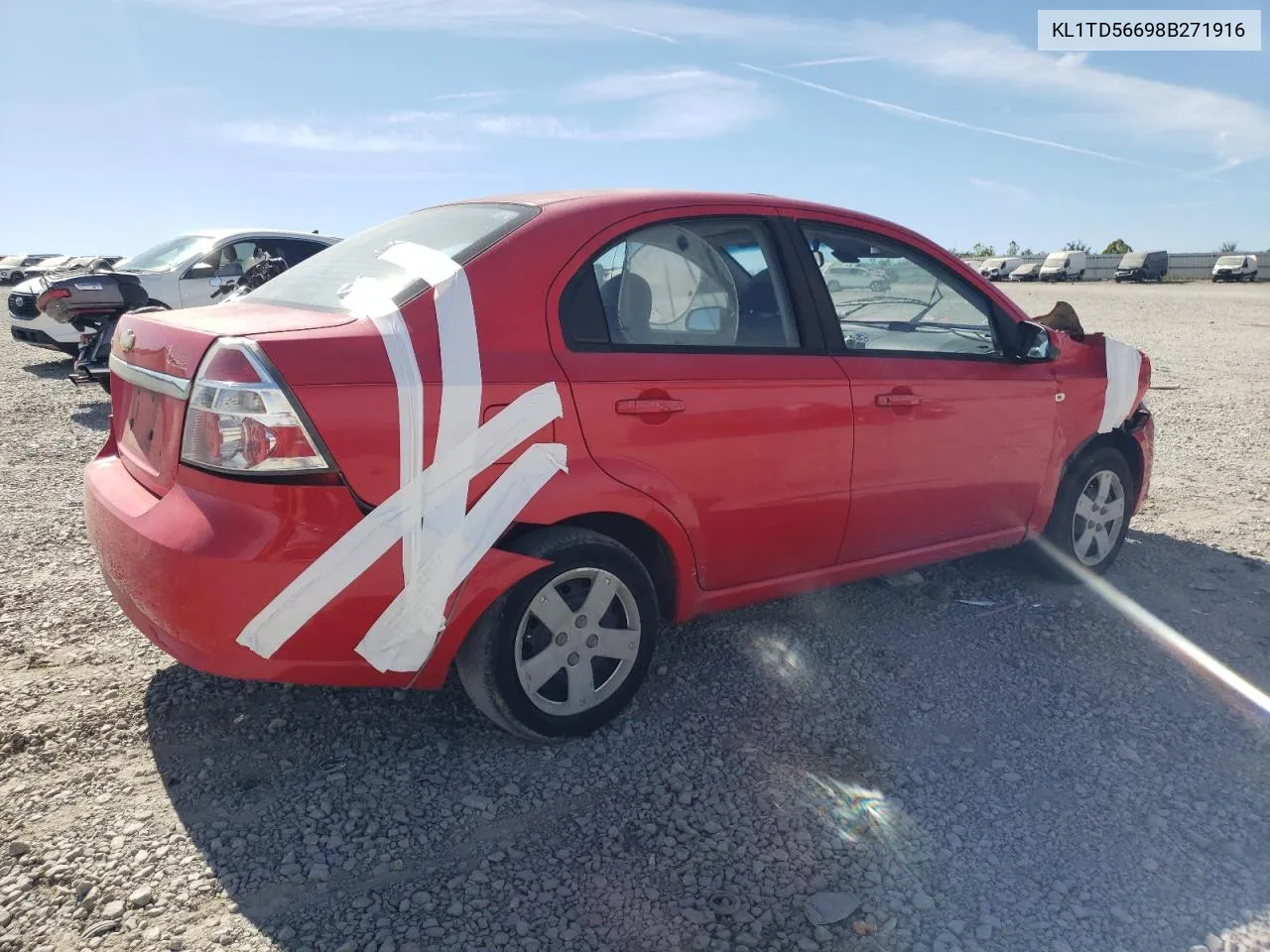 2008 Chevrolet Aveo Base VIN: KL1TD56698B271916 Lot: 76004834