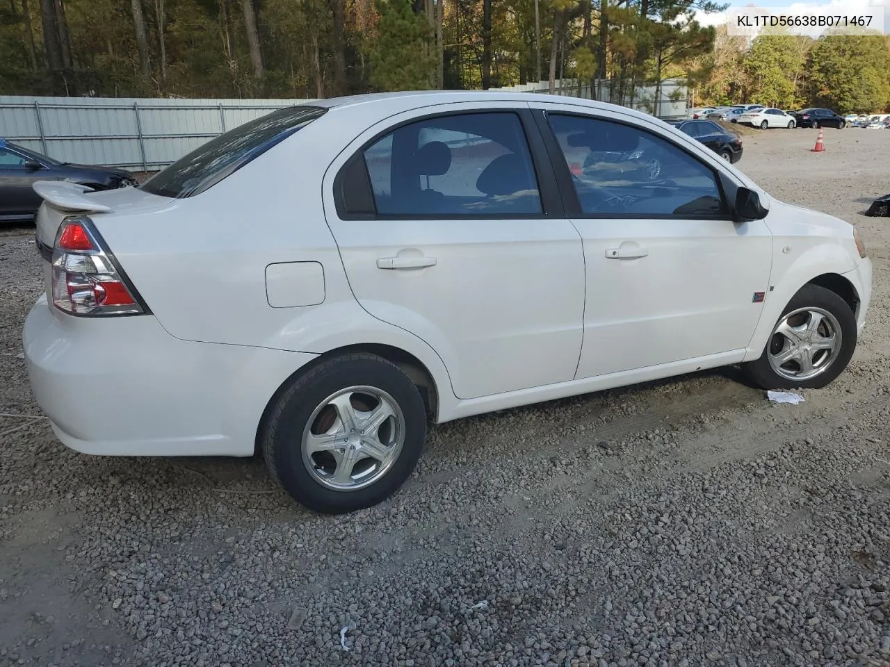 2008 Chevrolet Aveo Base VIN: KL1TD56638B071467 Lot: 79001534