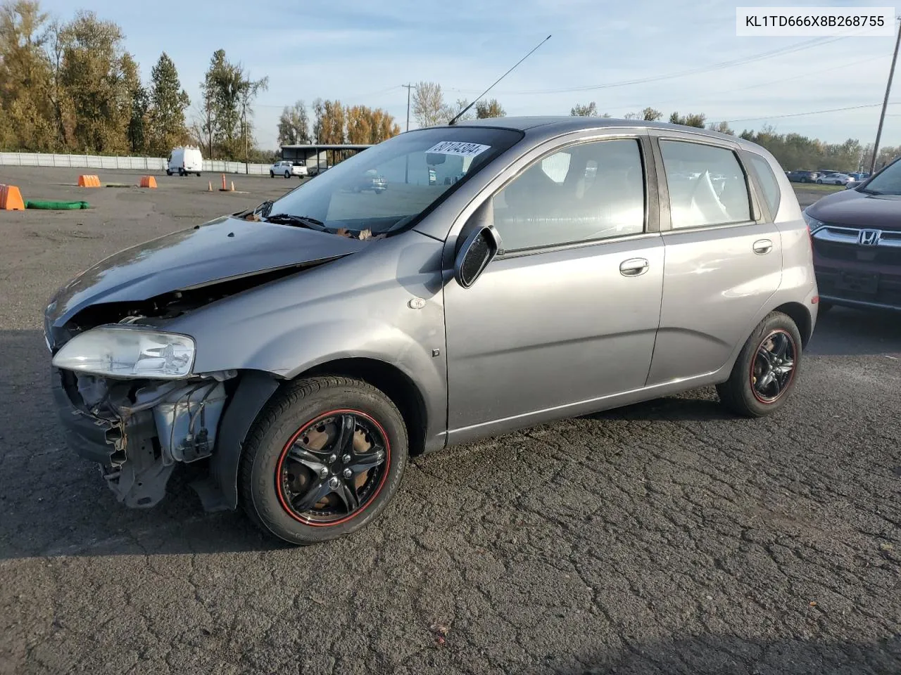 2008 Chevrolet Aveo Base VIN: KL1TD666X8B268755 Lot: 80104304