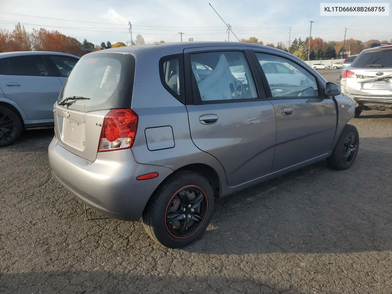 2008 Chevrolet Aveo Base VIN: KL1TD666X8B268755 Lot: 80104304