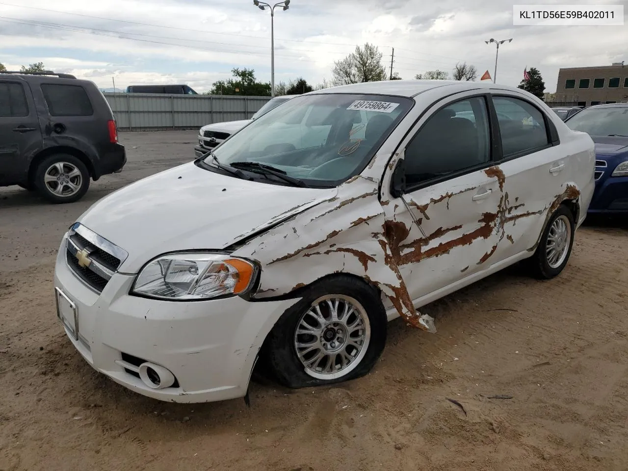 2009 Chevrolet Aveo Ls VIN: KL1TD56E59B402011 Lot: 49759864