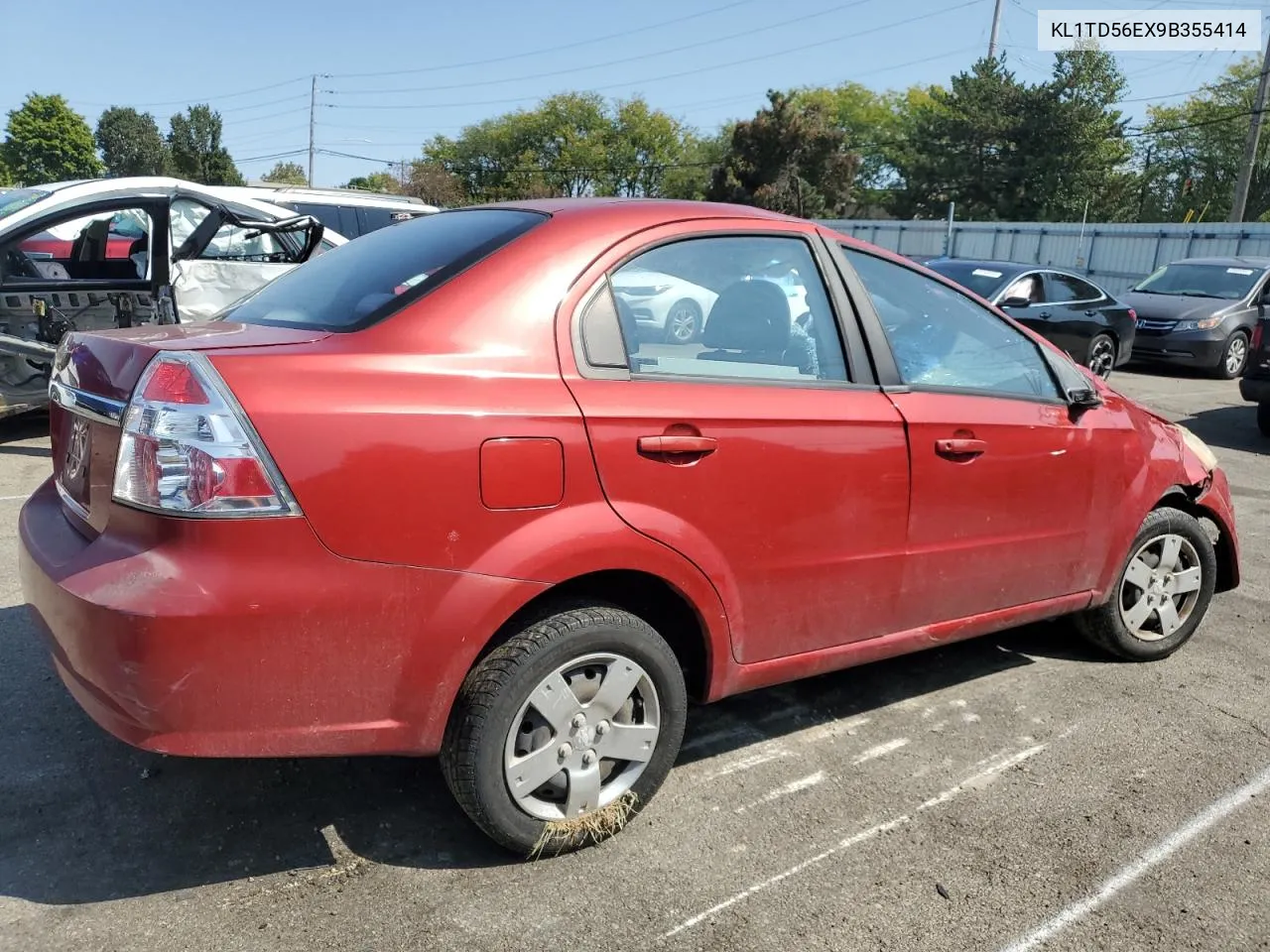 2009 Chevrolet Aveo Ls VIN: KL1TD56EX9B355414 Lot: 70330114