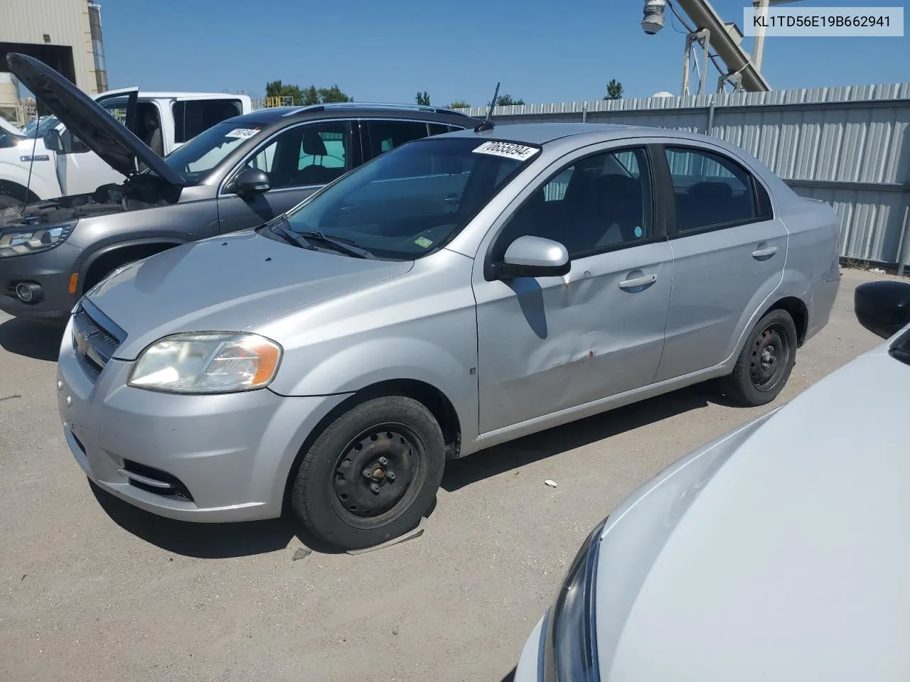 2009 Chevrolet Aveo Ls VIN: KL1TD56E19B662941 Lot: 70655094