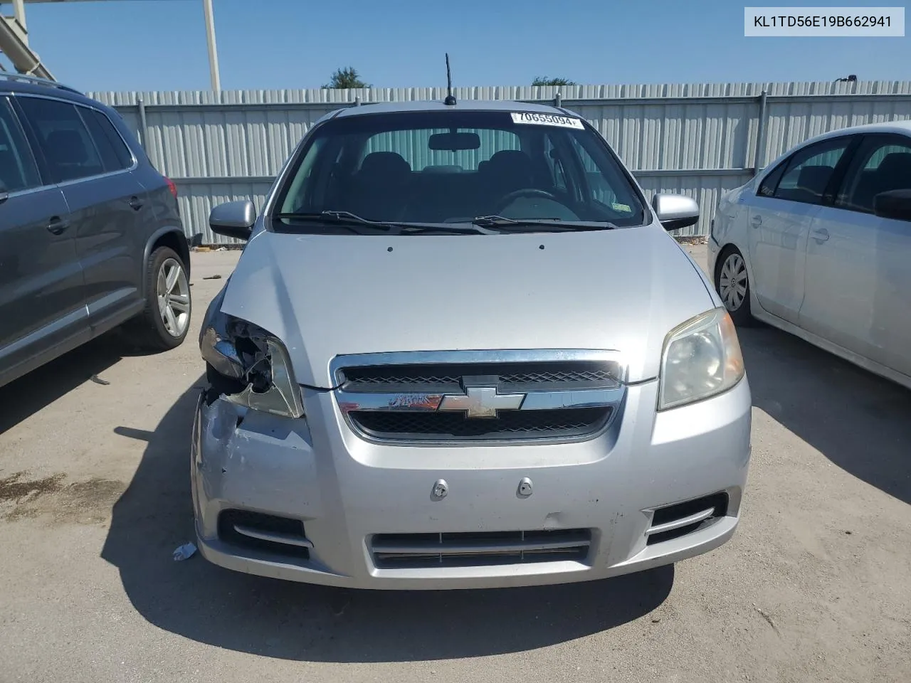 2009 Chevrolet Aveo Ls VIN: KL1TD56E19B662941 Lot: 70655094