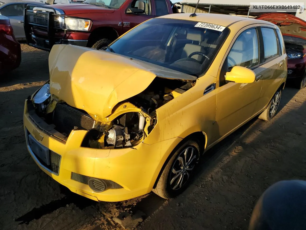 2009 Chevrolet Aveo Ls VIN: KL1TD66EX9B649482 Lot: 72399634