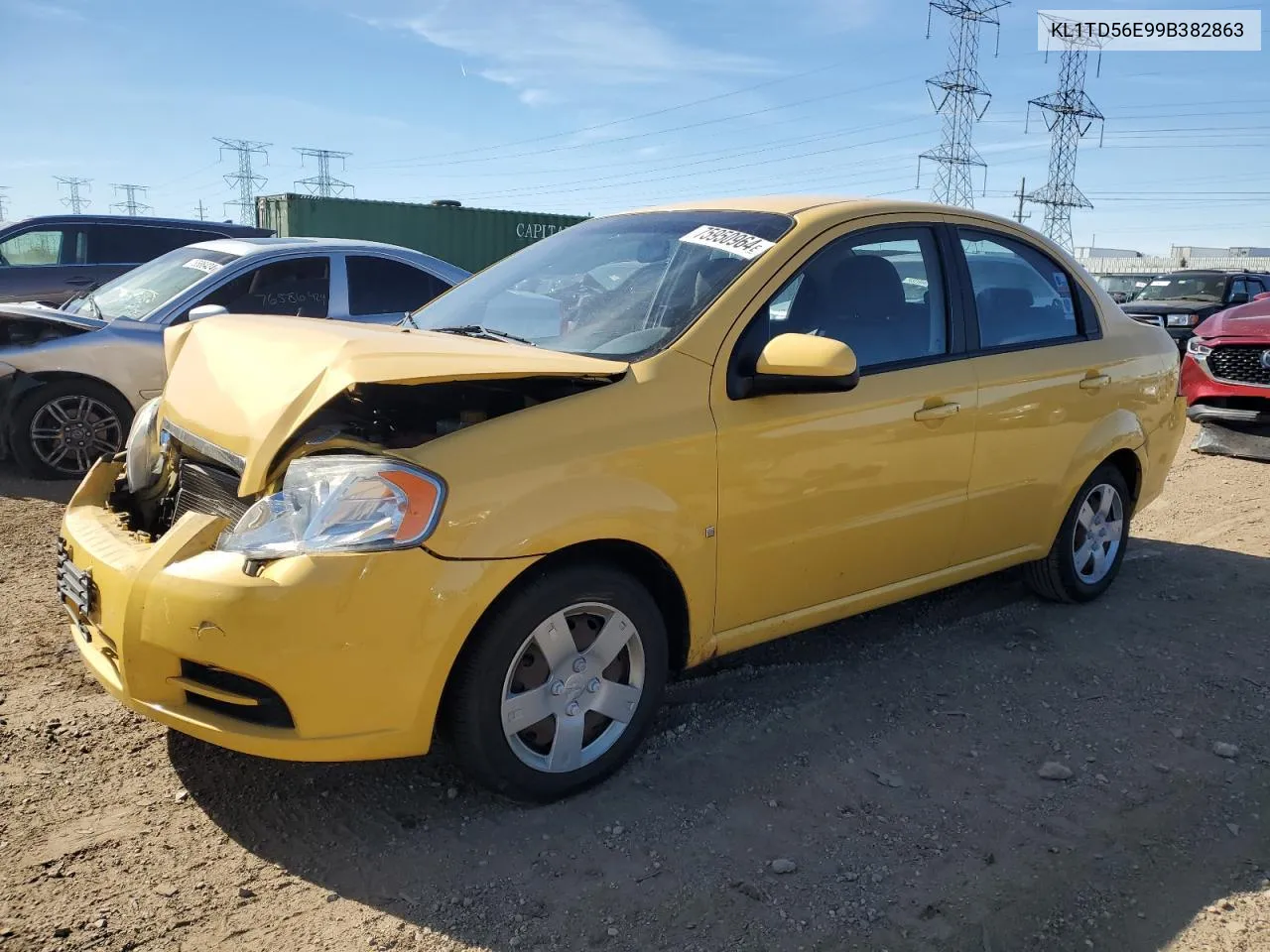 2009 Chevrolet Aveo Ls VIN: KL1TD56E99B382863 Lot: 75950964