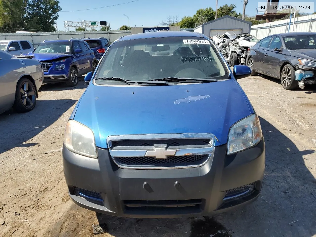 2010 Chevrolet Aveo Ls VIN: KL1TD5DE7AB112778 Lot: 73004954