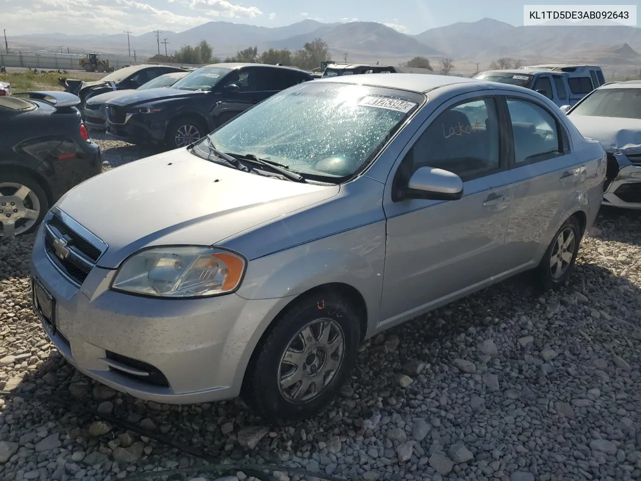 2010 Chevrolet Aveo Ls VIN: KL1TD5DE3AB092643 Lot: 74126394